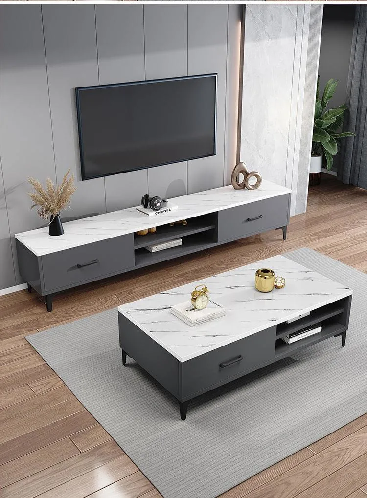 Minimalist Living Room Furniture Coffee Table TV Cabinet Combination Set